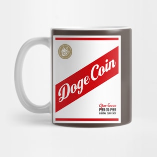 Dogecoin Beer Label Mug